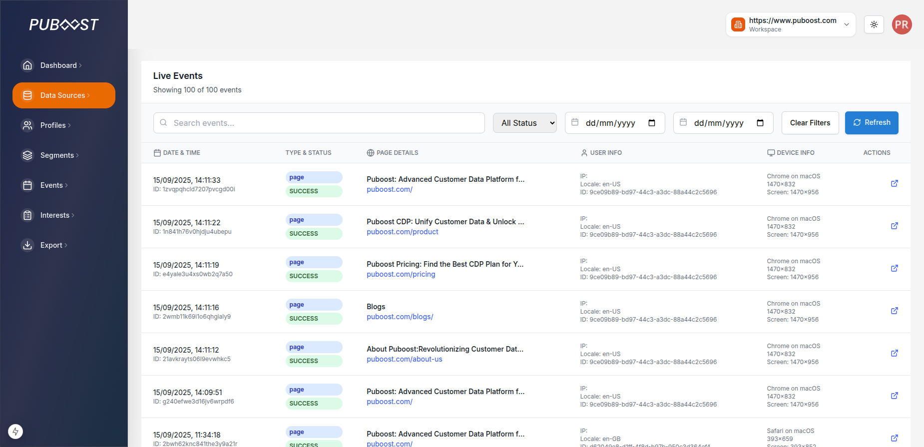 Puboost Dashboard Preview
